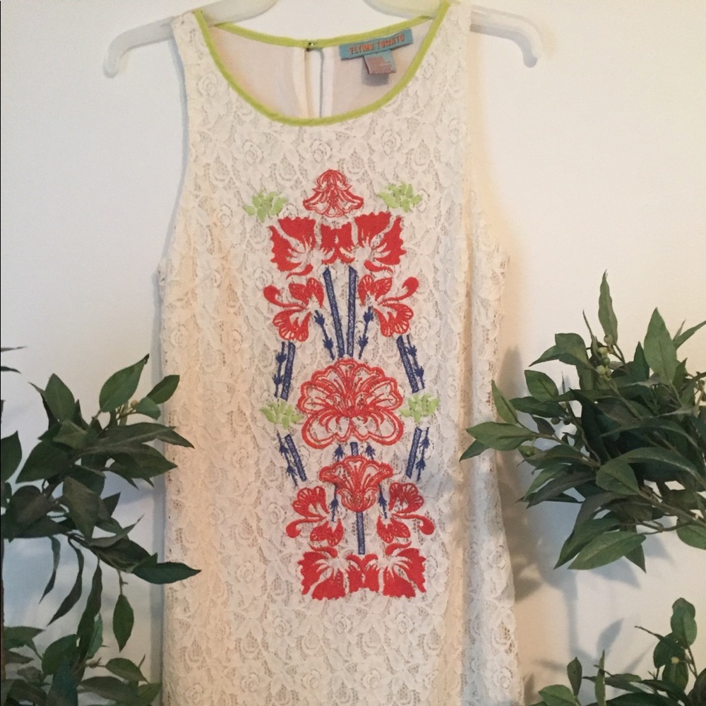 Flying Tomato Lined Lace Dress size Small